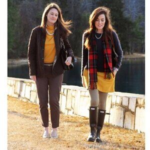 J Crew Mini Skirt 0 Corduroy Mercantile Golden Amber Mustard Yellow Retro Preppy